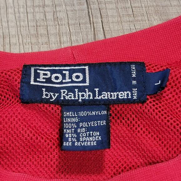 Polo by Ralph Lauren Vintage Windbreaker Crew Neck Sweatshirt Size Large Pockets - Picture 3 of 6